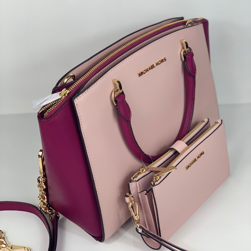 NWT Michael Kors Ellis Satchel & Wallet Set - Picture 2 of 8